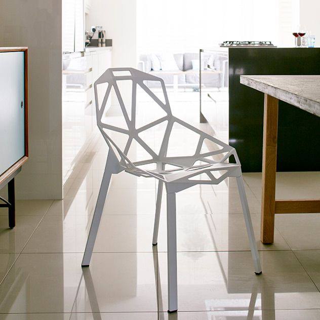 Modern simple geometric pattern like plastic chairs