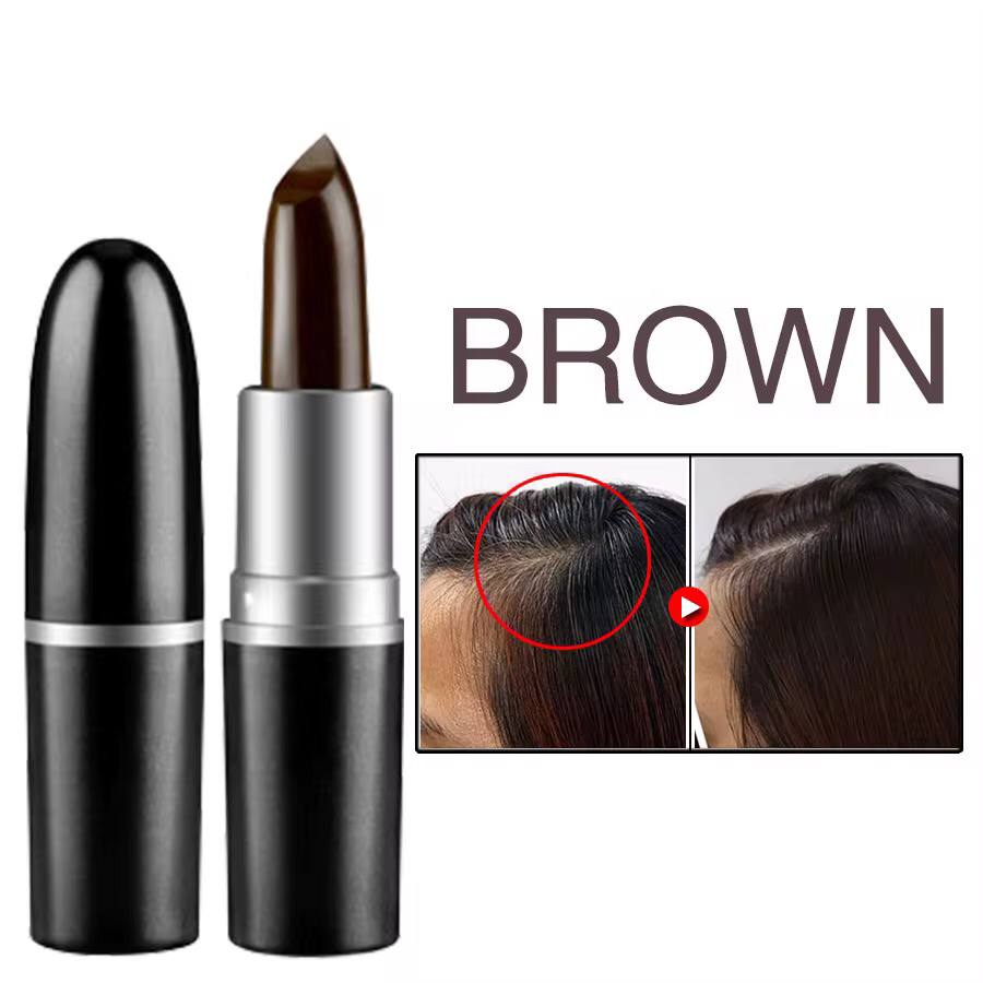 Black & Dark Brown one time hair dye 
stick with instant root coverage