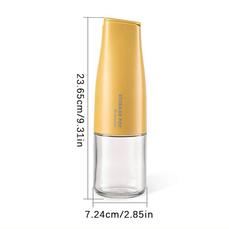 Kitchen Glass Oil Jug Automatic Open Close Non-drip Vinegar Bottle