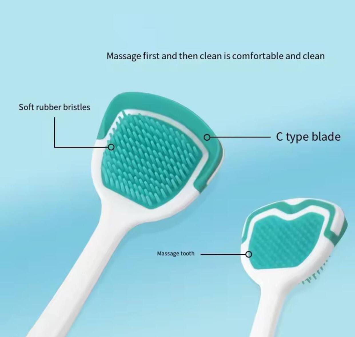 Silicone tongue cleaner
A pair