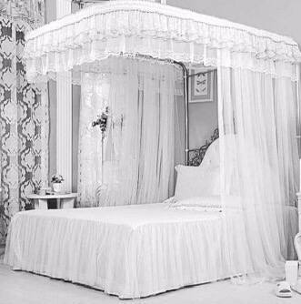 Two stand mosquito net with rails