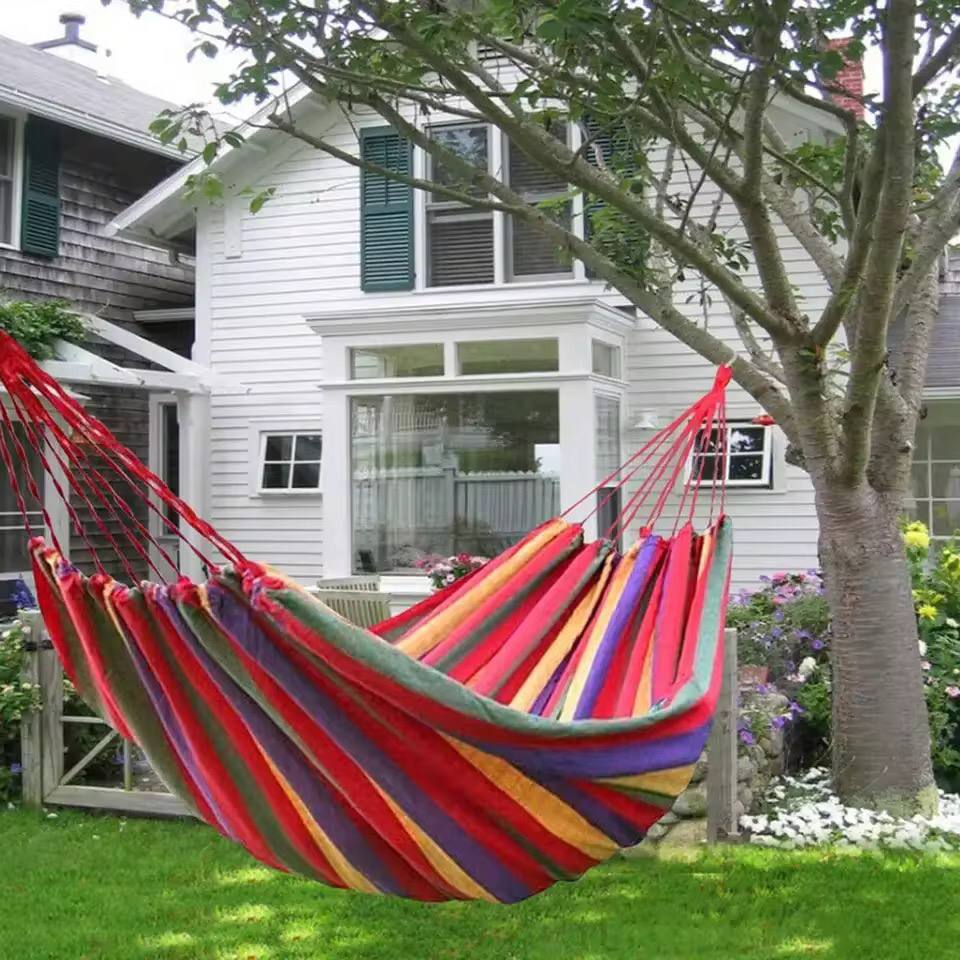 Stripped outdoor hammock
