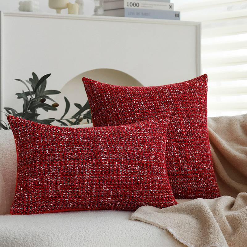New Christmas Pillowcase Modern Simple Red Festive Cushion Cover Cross-border Living Room Sofa Cushion Cover
