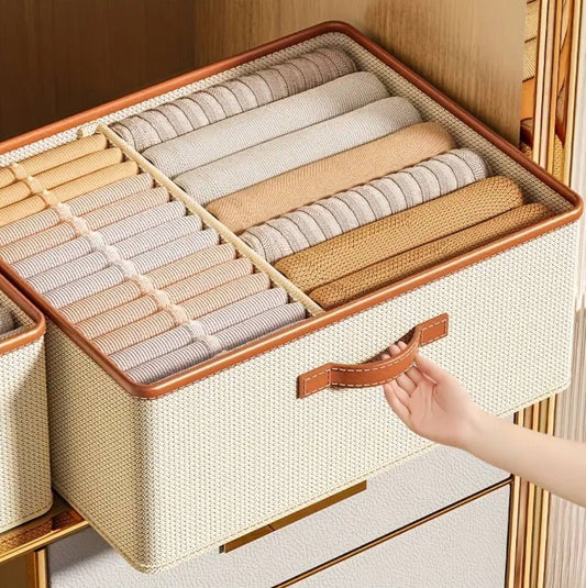 Versatile Foldable double compartment closet organizer