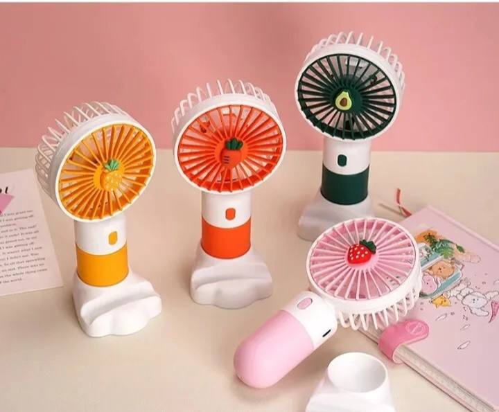 Cute Fruit Mini Hand Fan With Phone Holder