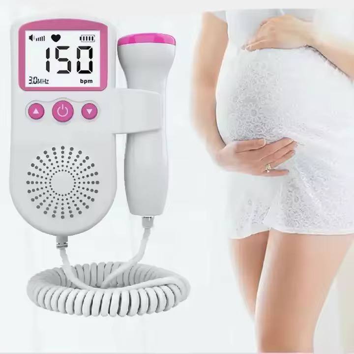 Doppler fetal portable pregnancy baby heart rate monitor