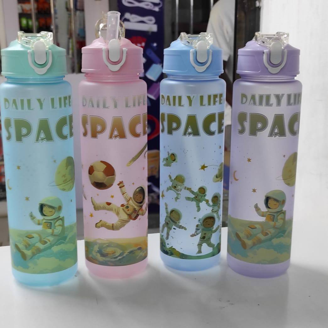 850ml kids space water, space frosted water bottle,