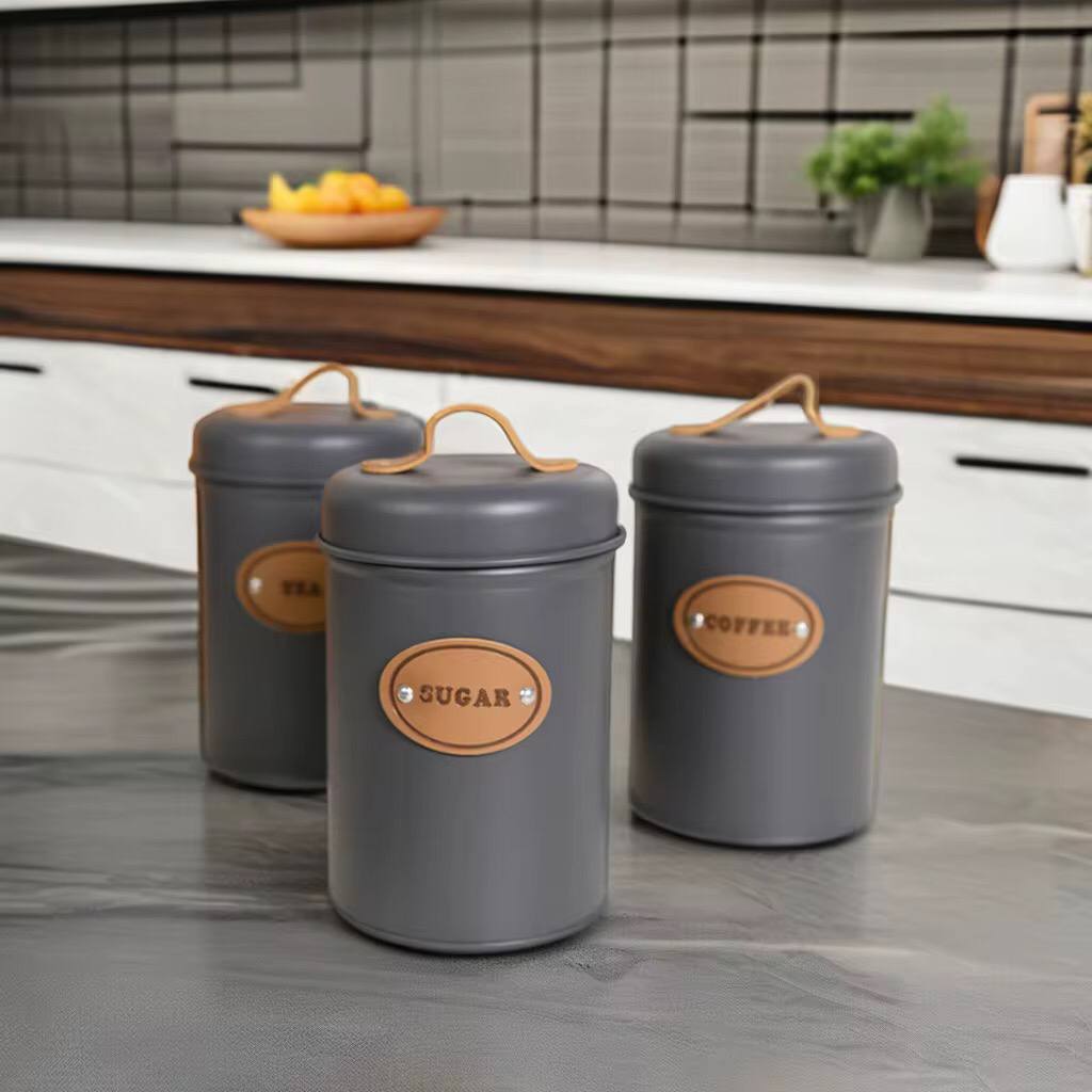 3pc Alloy  Canister Set