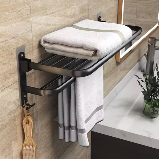Bathroom wall mounted towel rack
