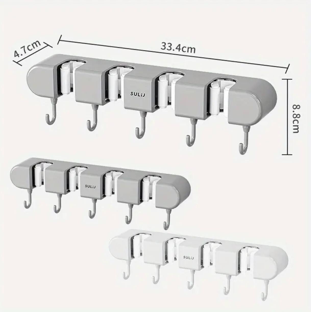 Non slip wall Mounted mop holder