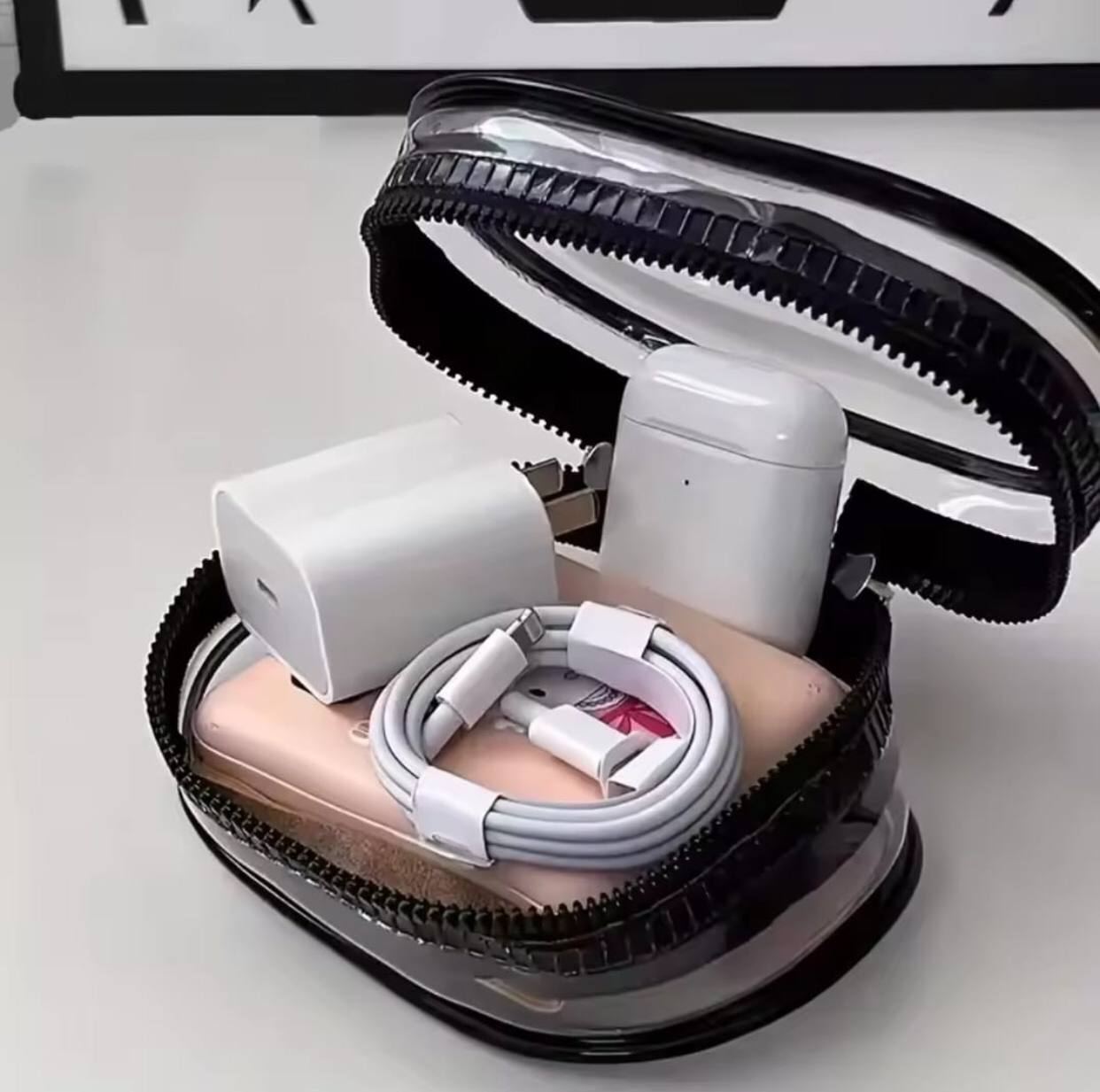 Portable Mini Clear Zipper Storage Bag