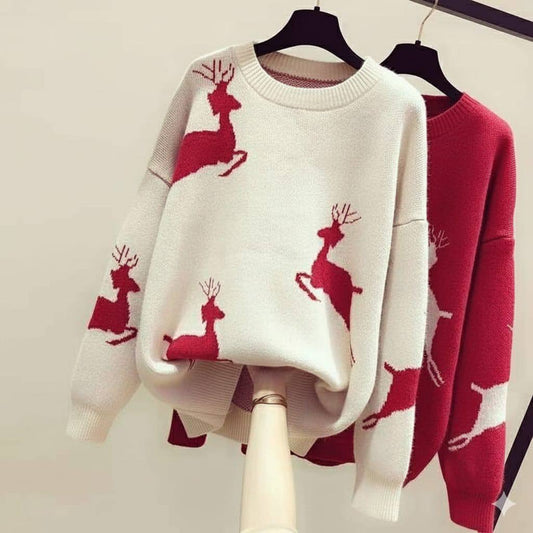 Reindeer Christmas Sweaters
Red 
White