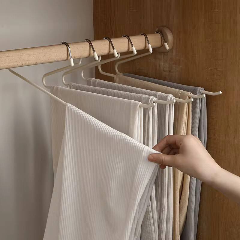Stainless Steel Hangers for Space-Saving Pants Organization Clothes Rack