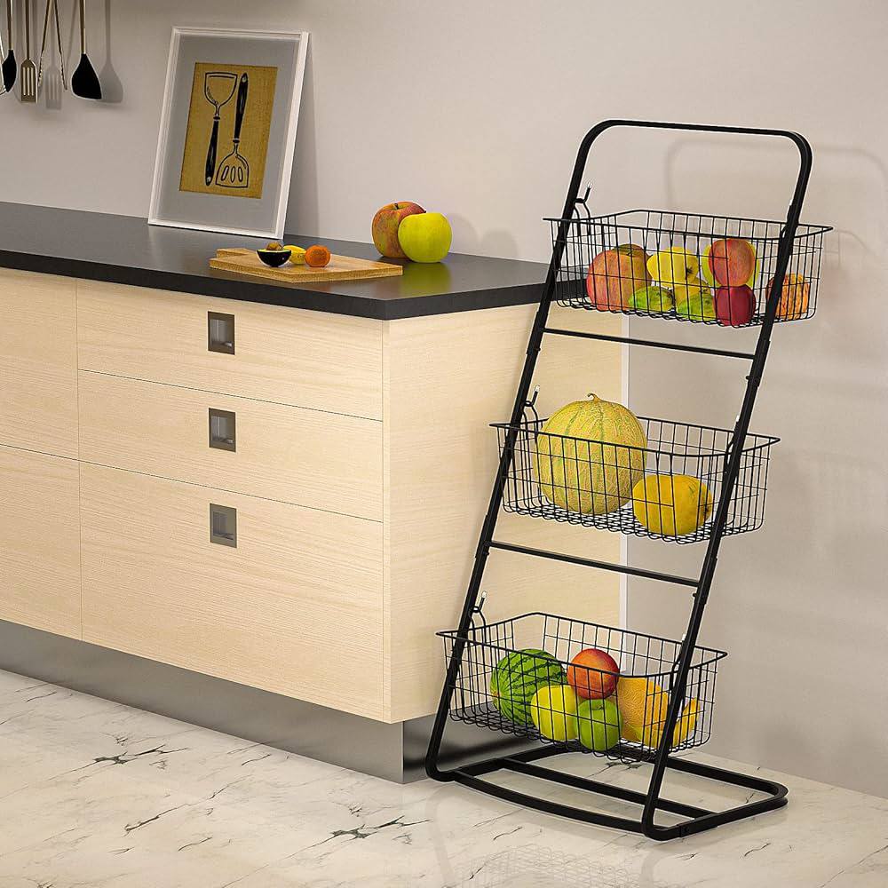 Mettallic 3 tier fruit grocery/fruits organisation
