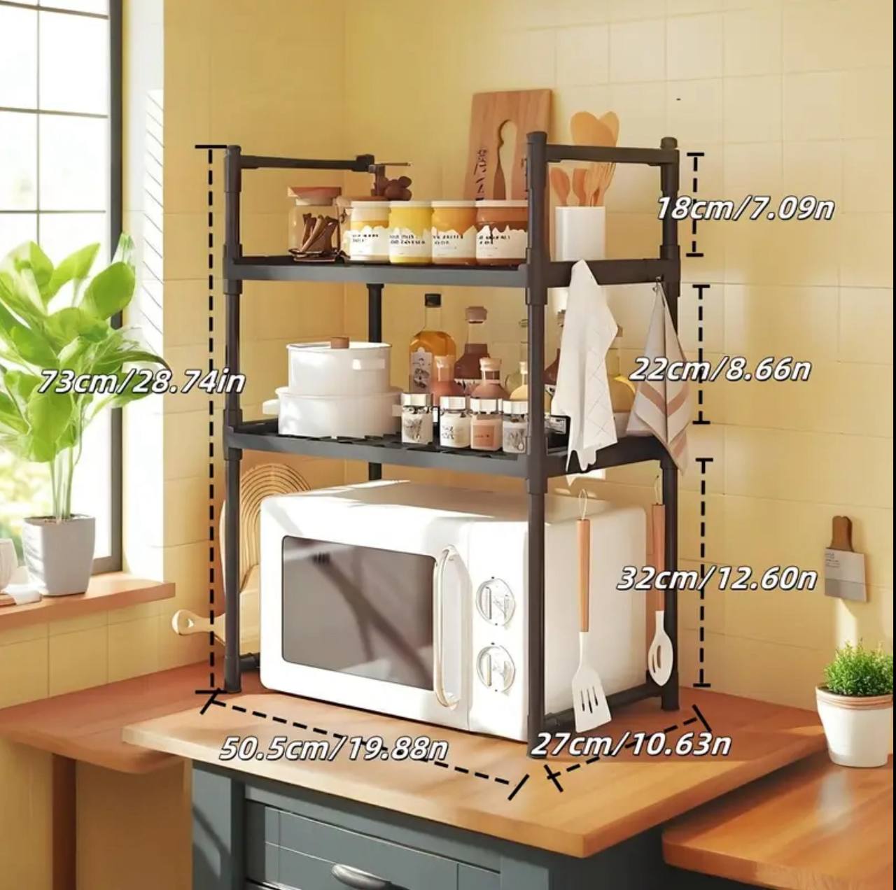 Microwave Shelf Condiment Organizer