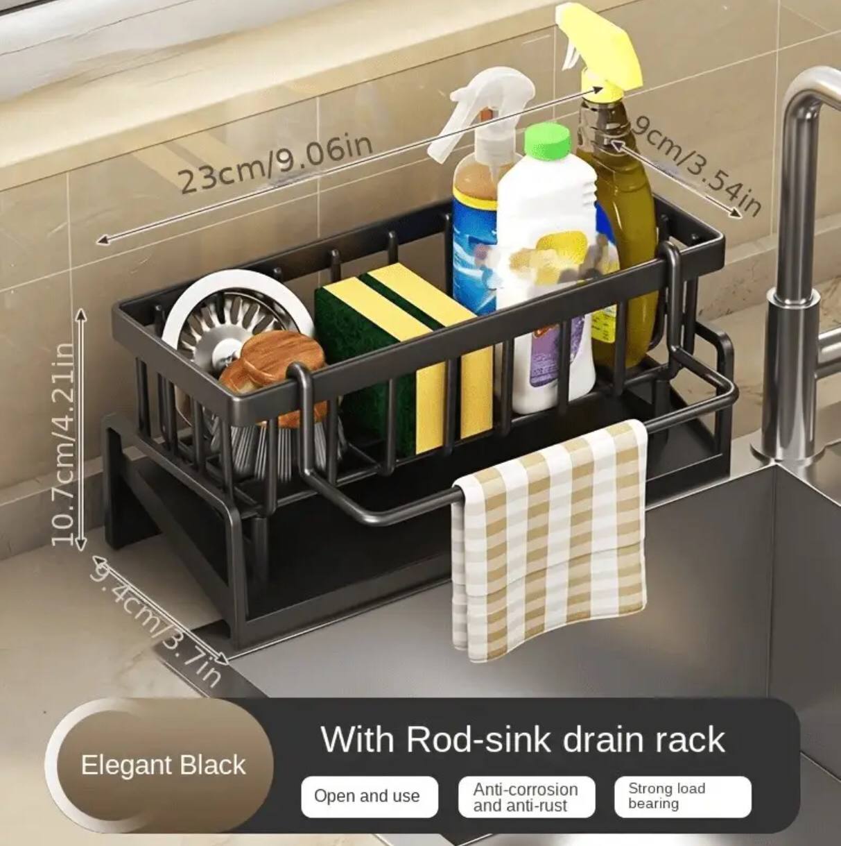 Sink Caddy Multifunctional Sink Sponge Detergent storage Rack