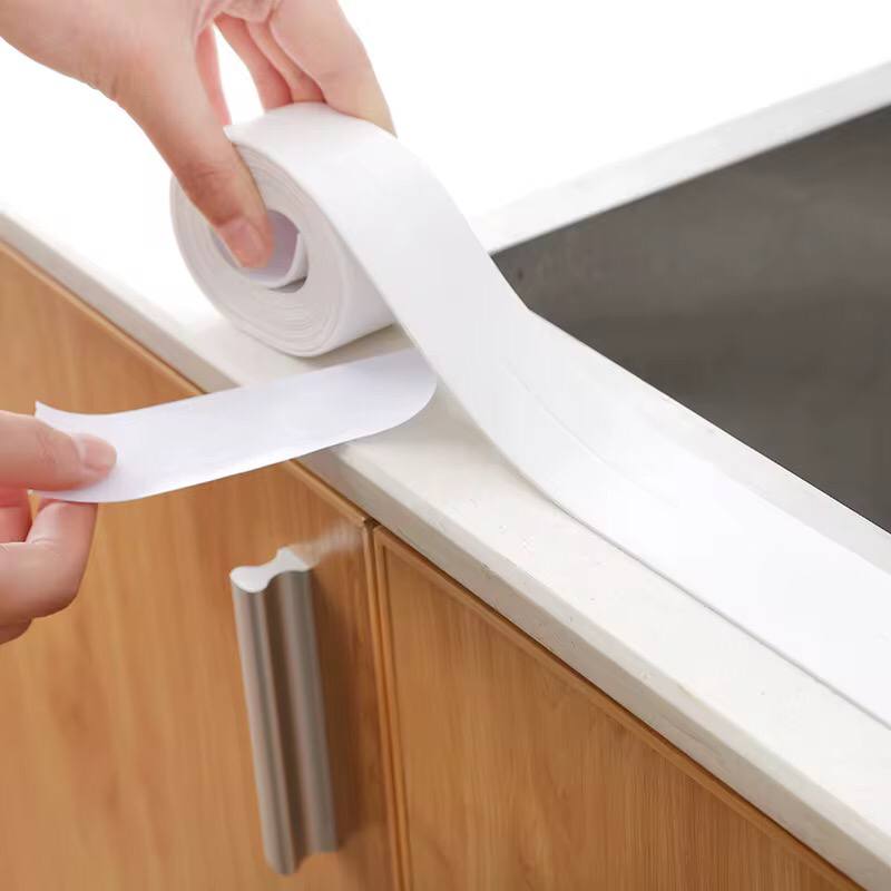 Sealing Tape Strip Bathroom Shower Sink Bath White Pvc Self Adhesive Waterproof Wall Stickers
