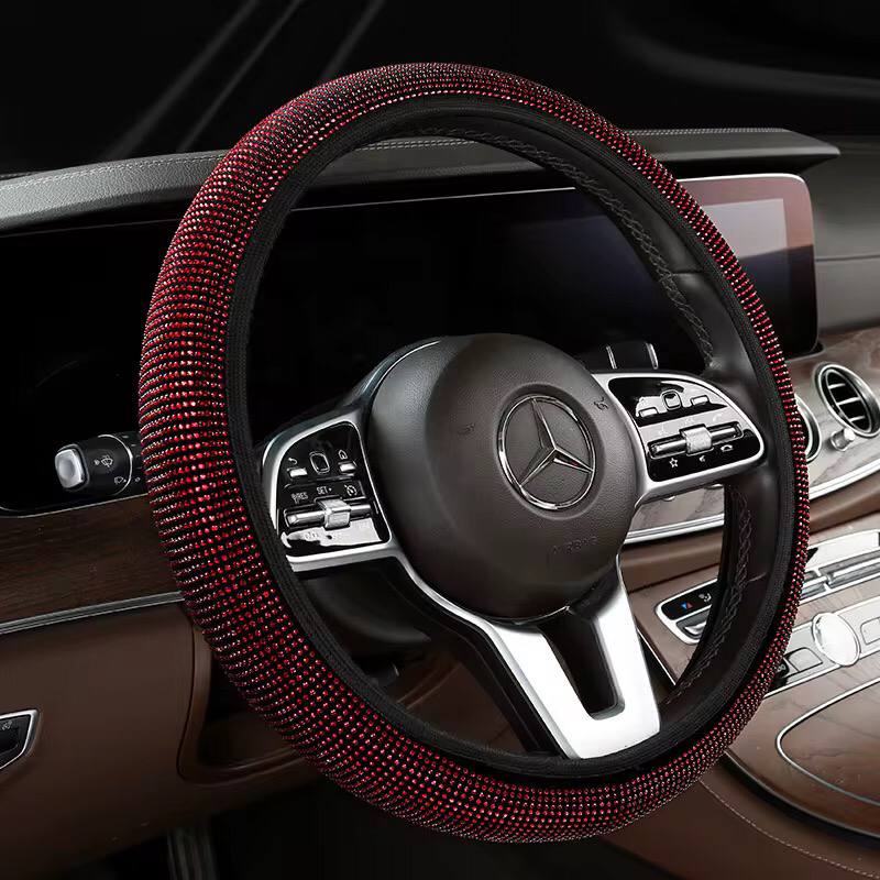 Fancy super stretching sparkling steering wheel cover.