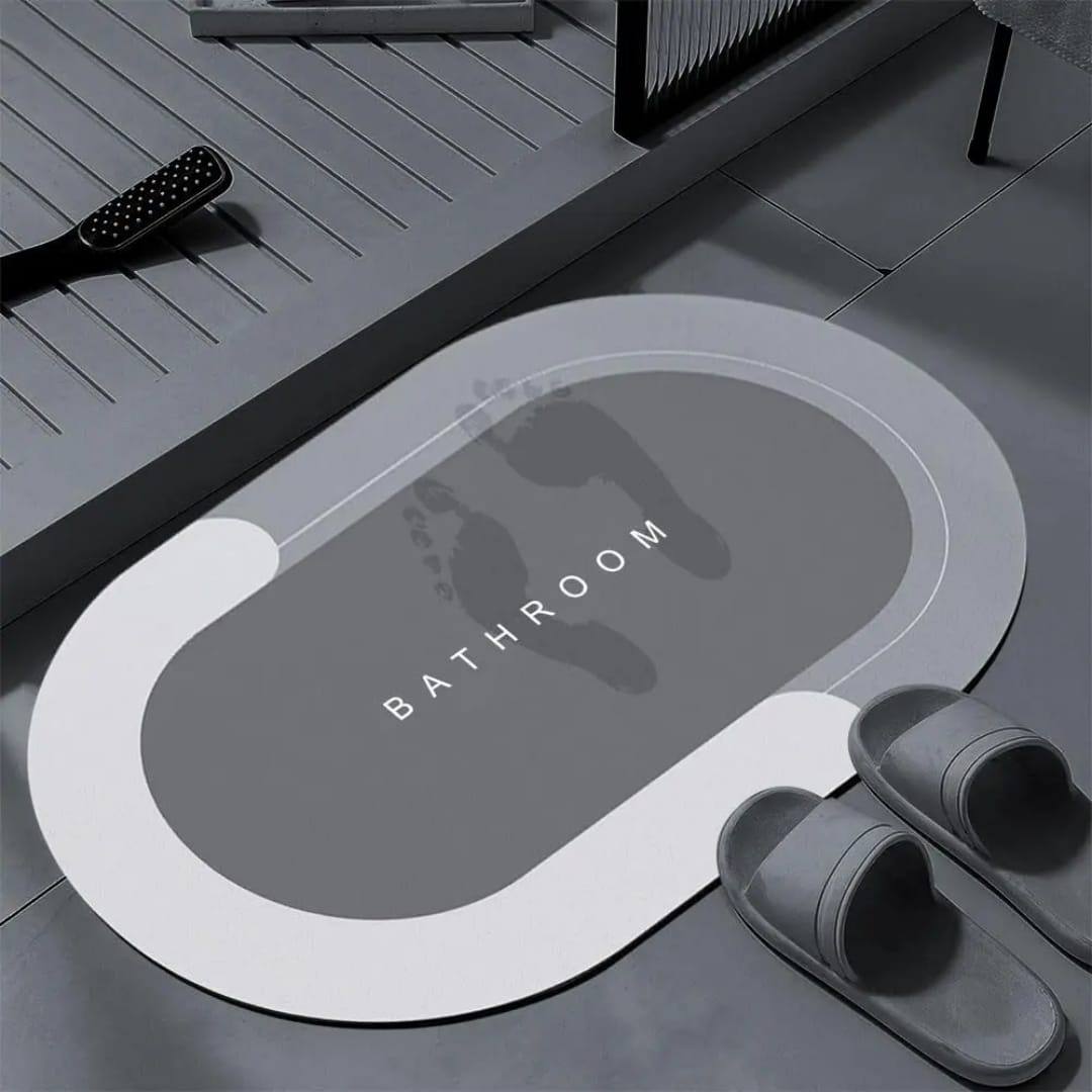 Oval Antislip absorbent bathroom mat