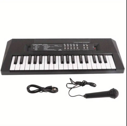 Portable Electric 61 Key Piano Keyboard Set with Microphone