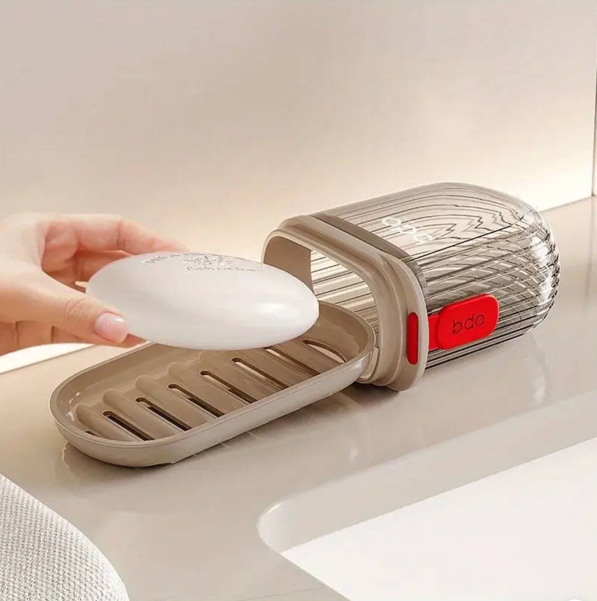 Portable travel soap holders.