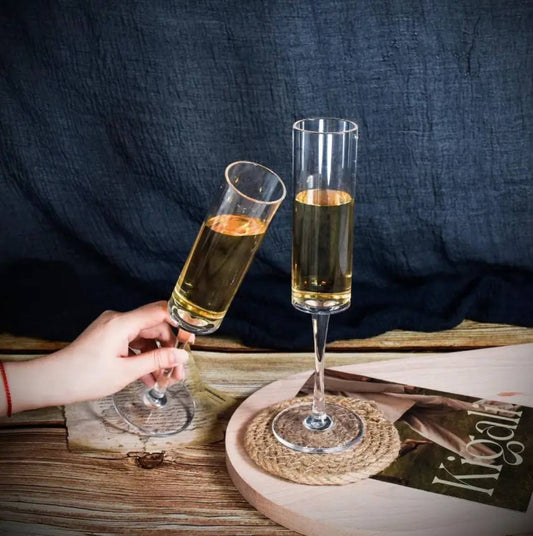 Elegant  Crystal Champagne Glass
 flutes 6pc