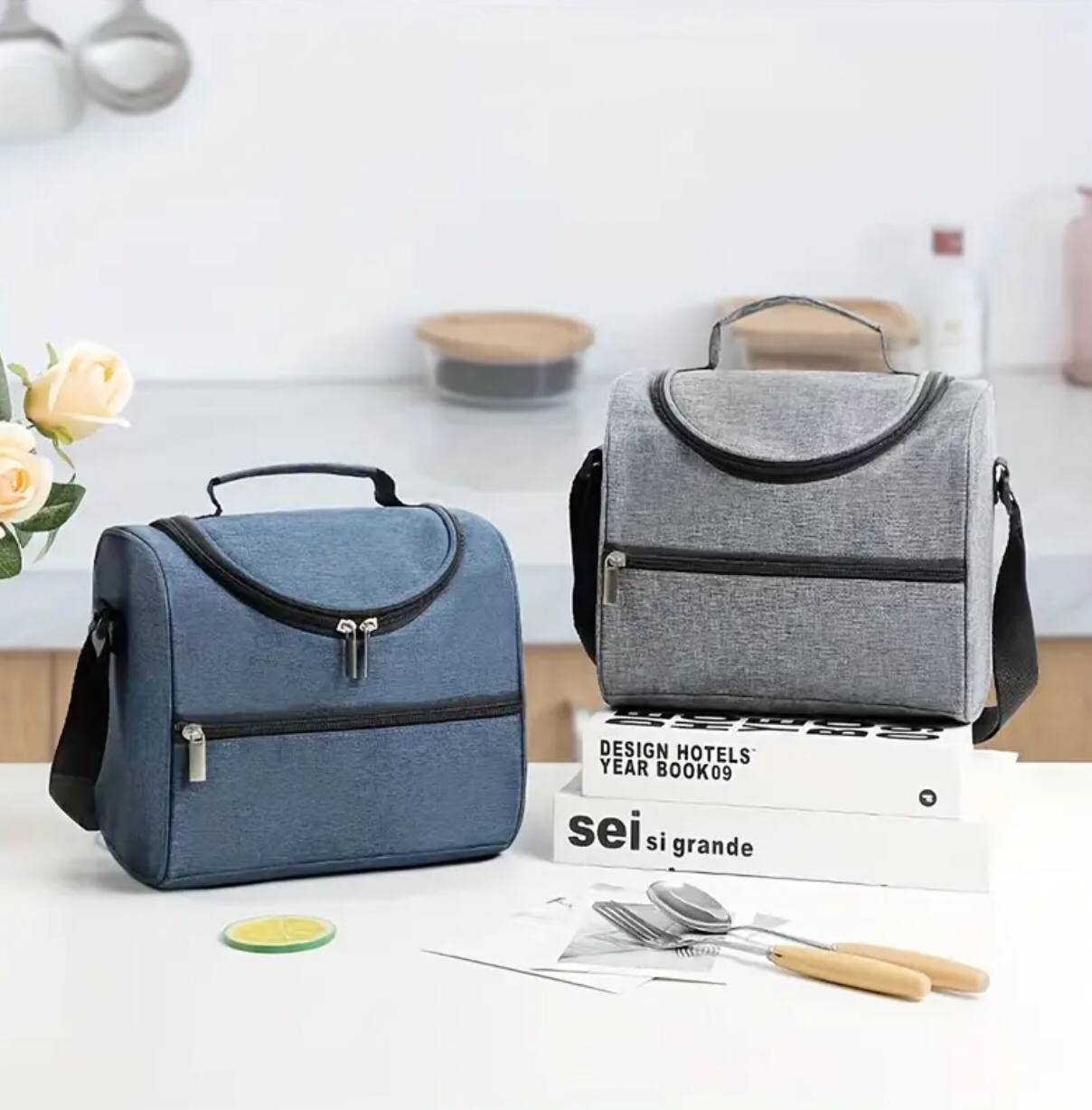 Large capacity square thermal lunch bags(G)