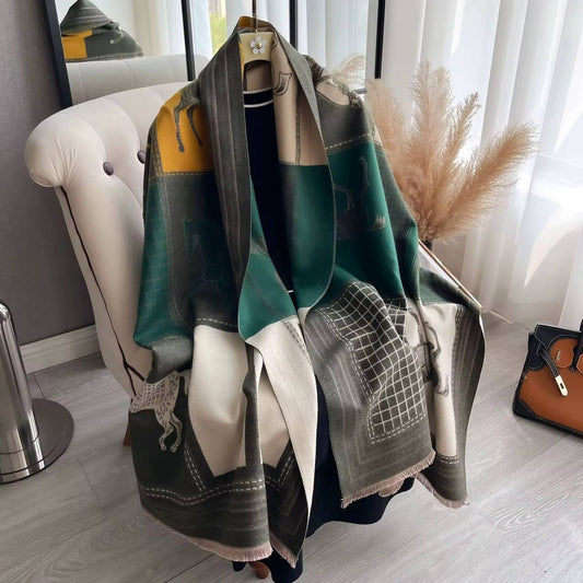 Luxury Floral Print Scarf for Women