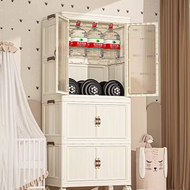 Stackable 3 Level plastic Portable Wardrobe/Closet