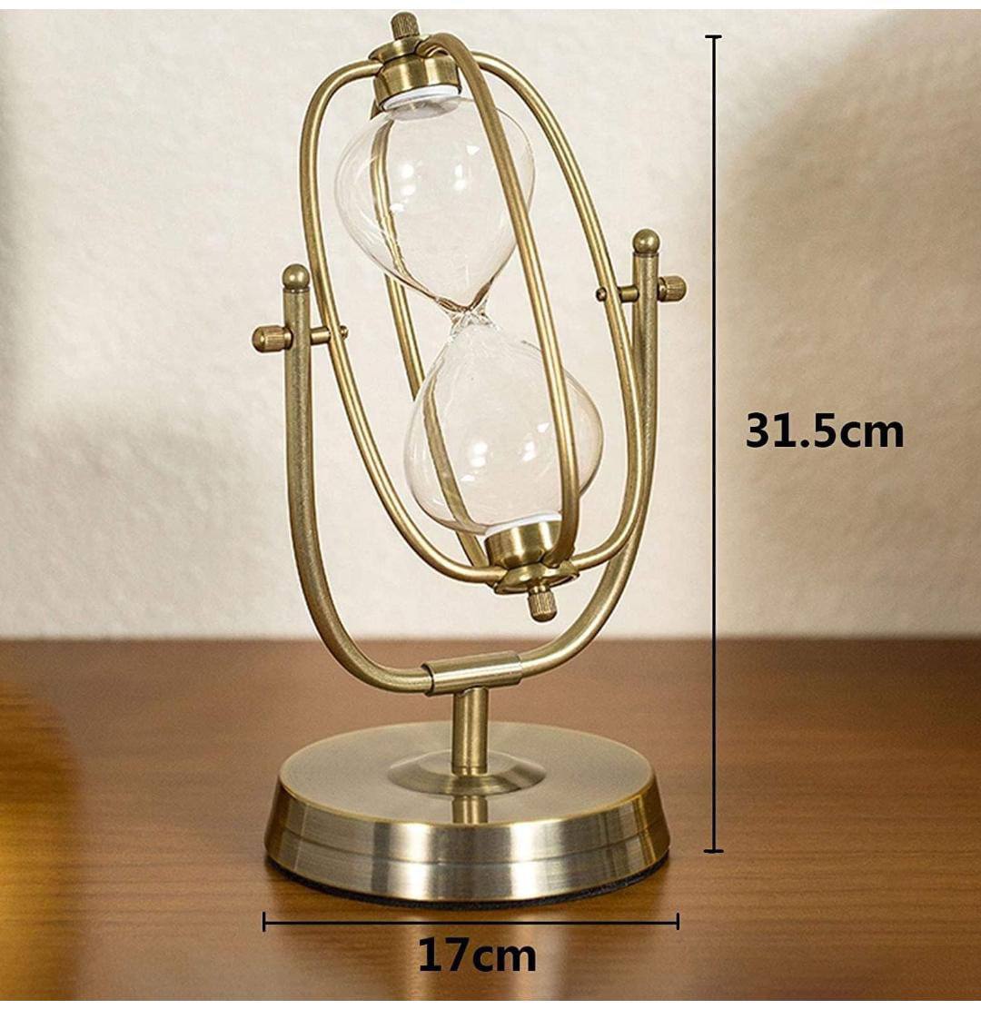 Vintage Handcrafted Hourglass with Exquisite Metal and Glass