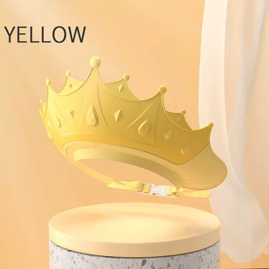 Adjustable Baby Shower Shampoo Cap Crown Shape Wash Hair Shield