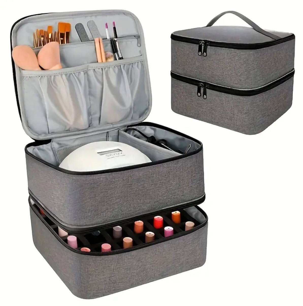 Nail polish travel organizer storage case