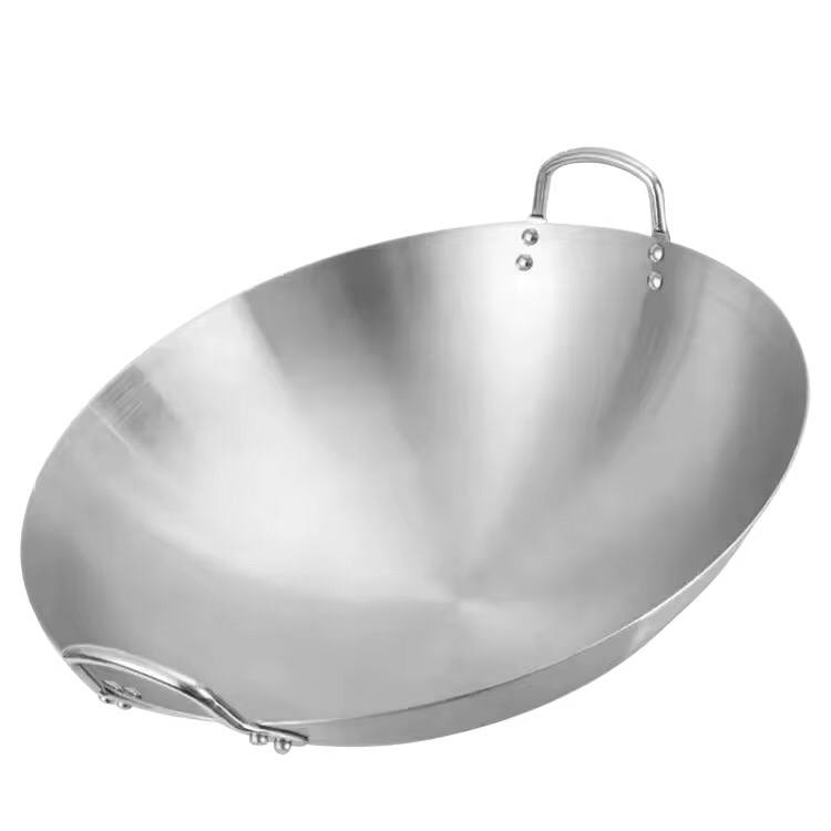Thickened heavy gauge aluminum two sided-handle wok frying pan
34cm