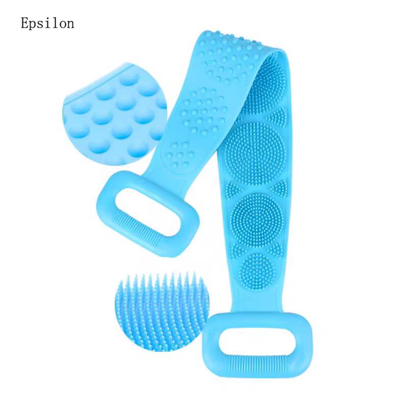 Silicone back scrub bathing brush strip