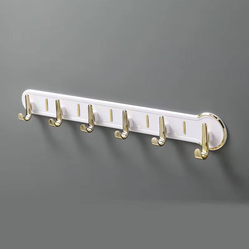 Wall-Mounted Hanging Rack with 6 Wall Hooks
