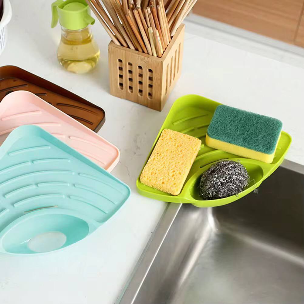 Sink top triangle silicon pad organizer