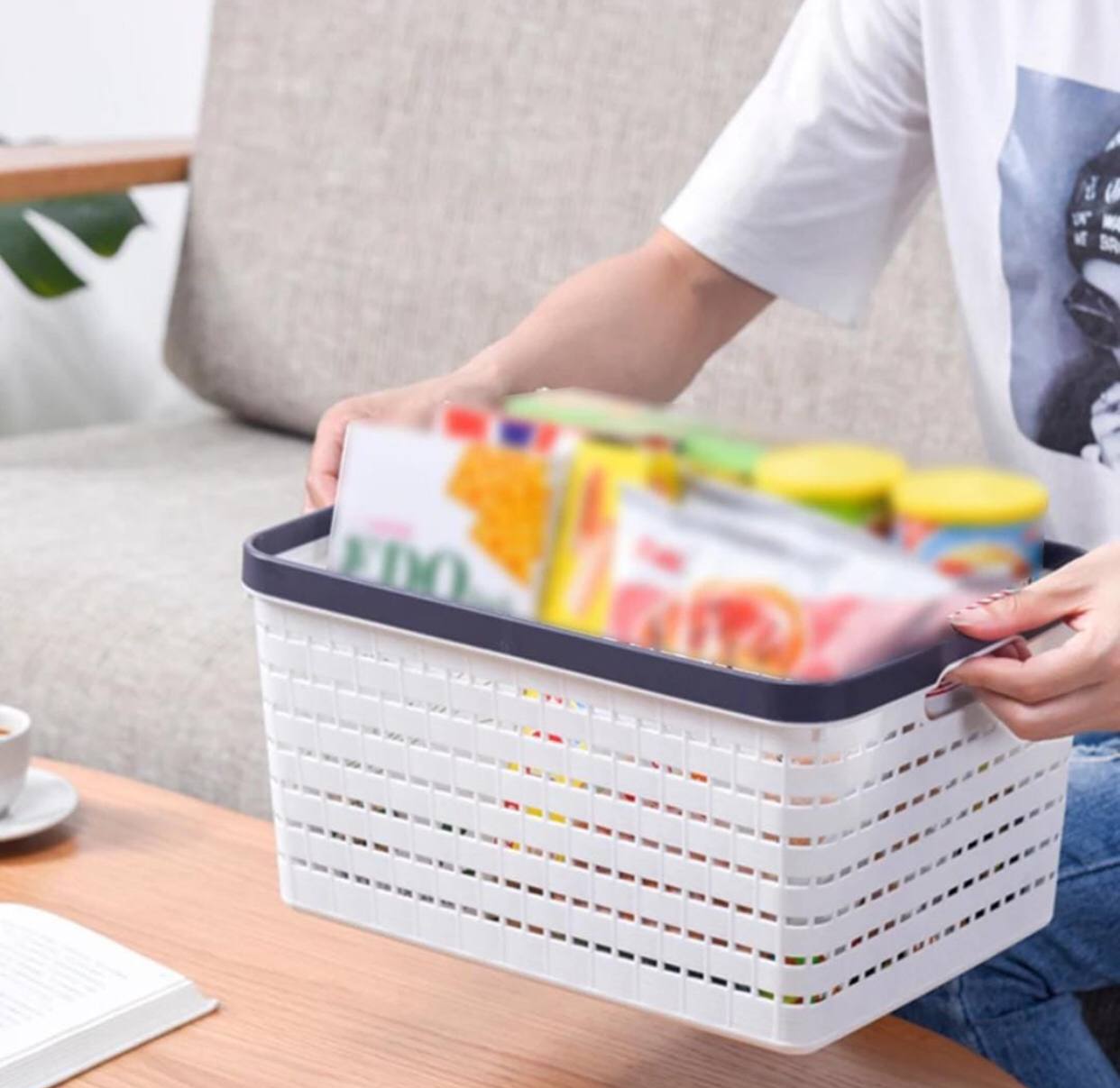 Large size storage baskets.
