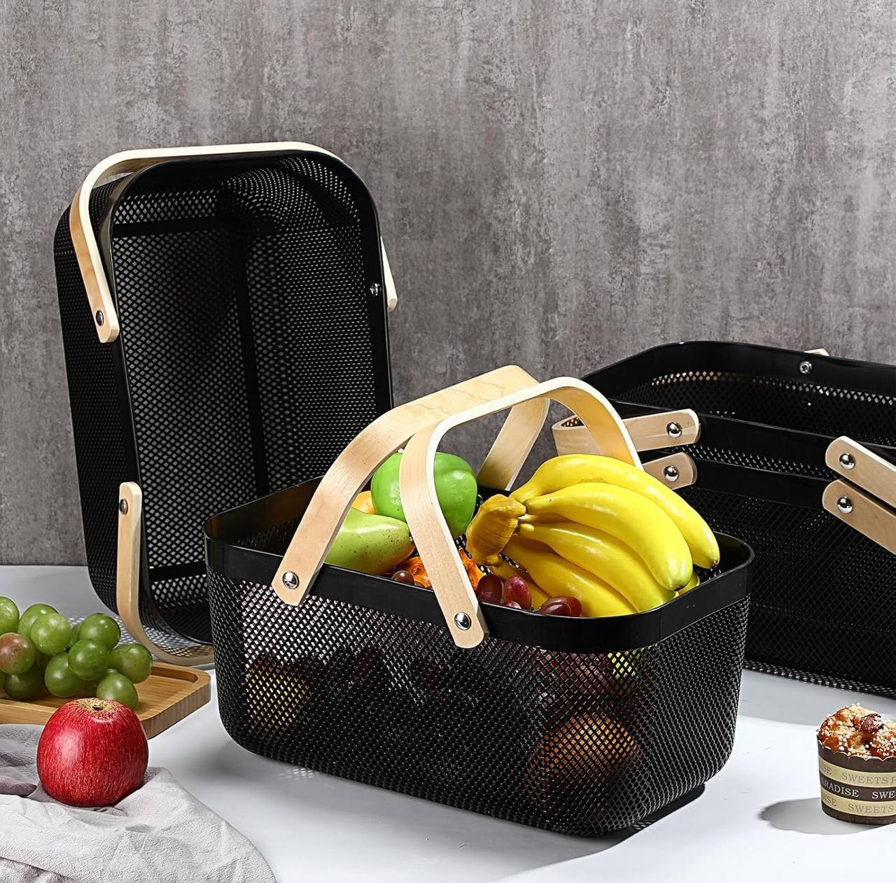 pantry Storage /fruit basket with handles