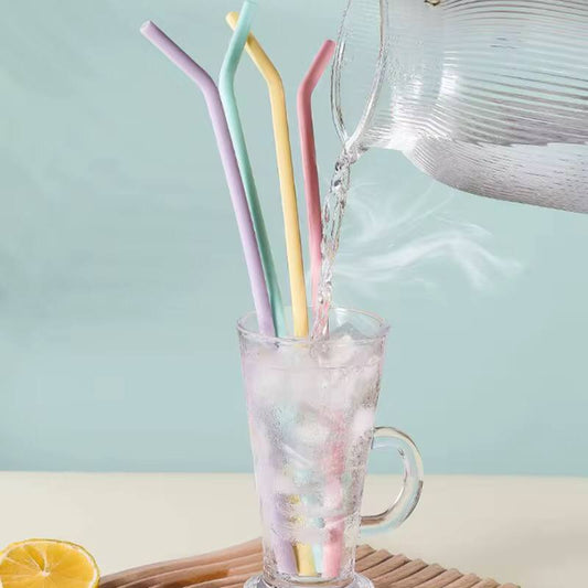 Reusable silicone straws 29cm long enough