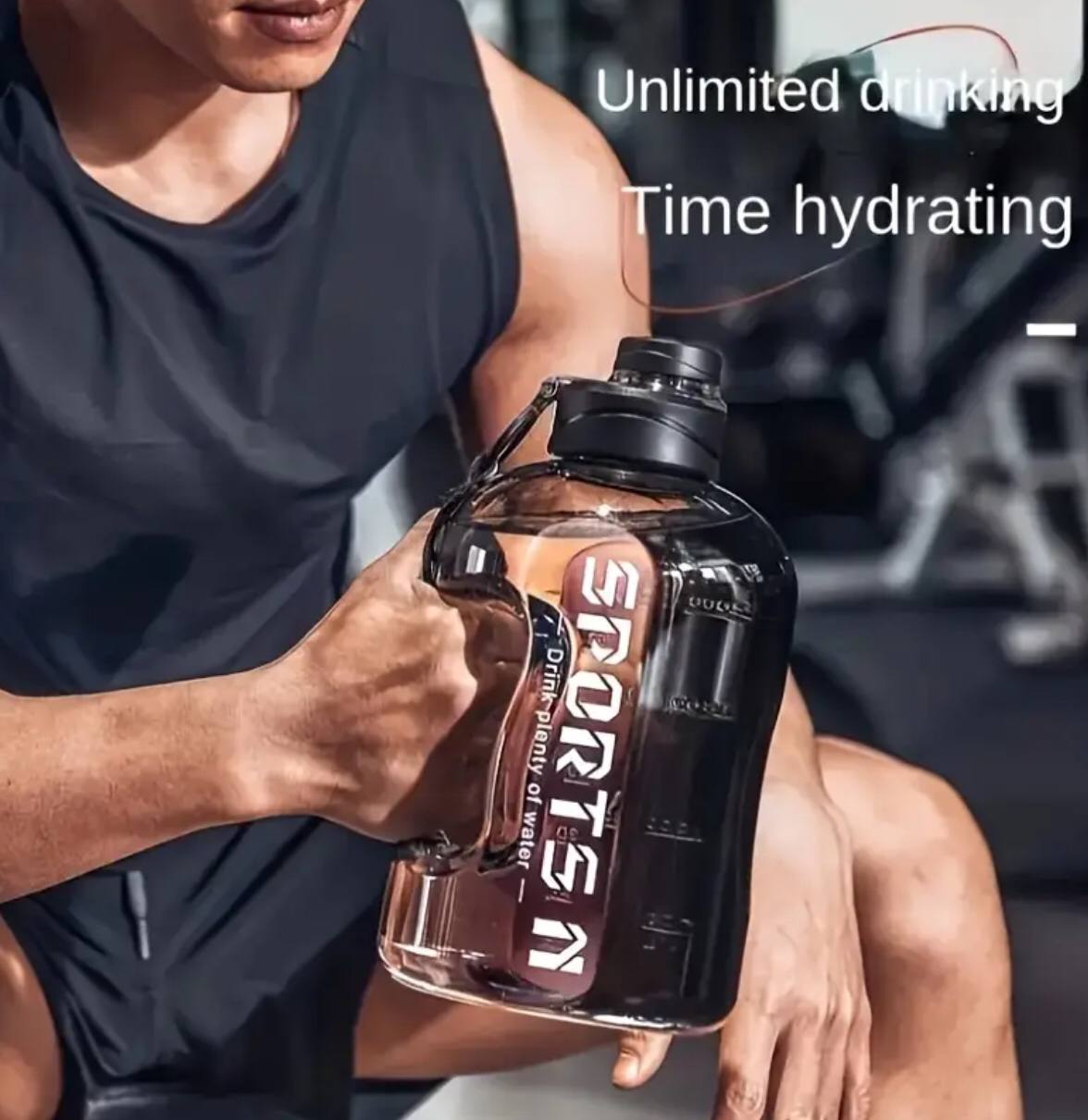 Large Capacity Water Bottle with Flip Lid