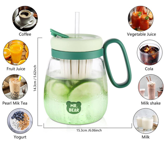 Plastic Water bottle, Teacup With Infuser And Lid,