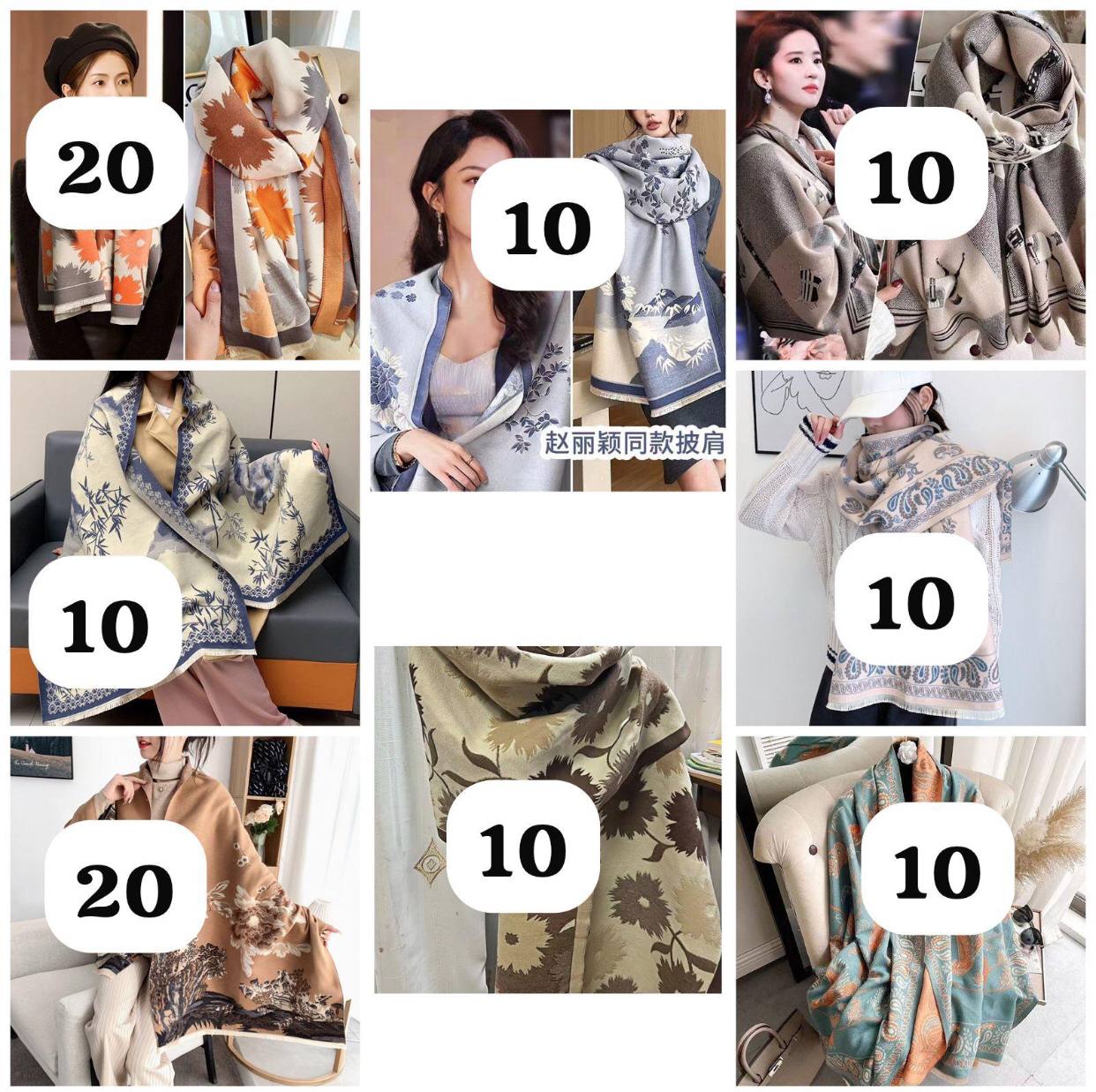 Luxury Floral Print Scarf for Women