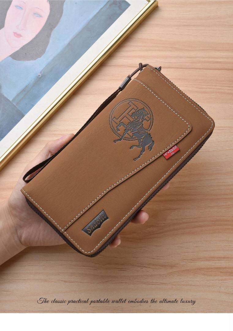 High quality long leather wallet