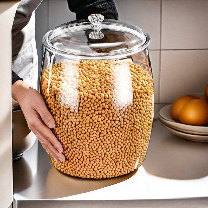 Airtight transparent cereal  storage container.