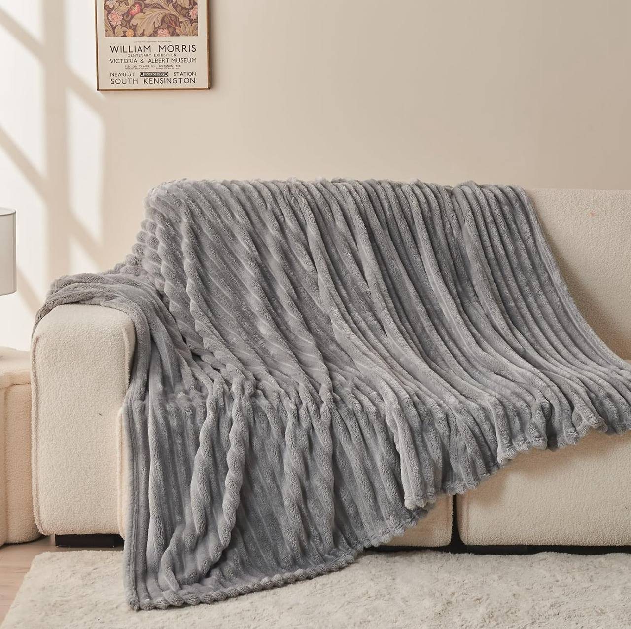 Soft Bubble Winter Throw Blanket Plain