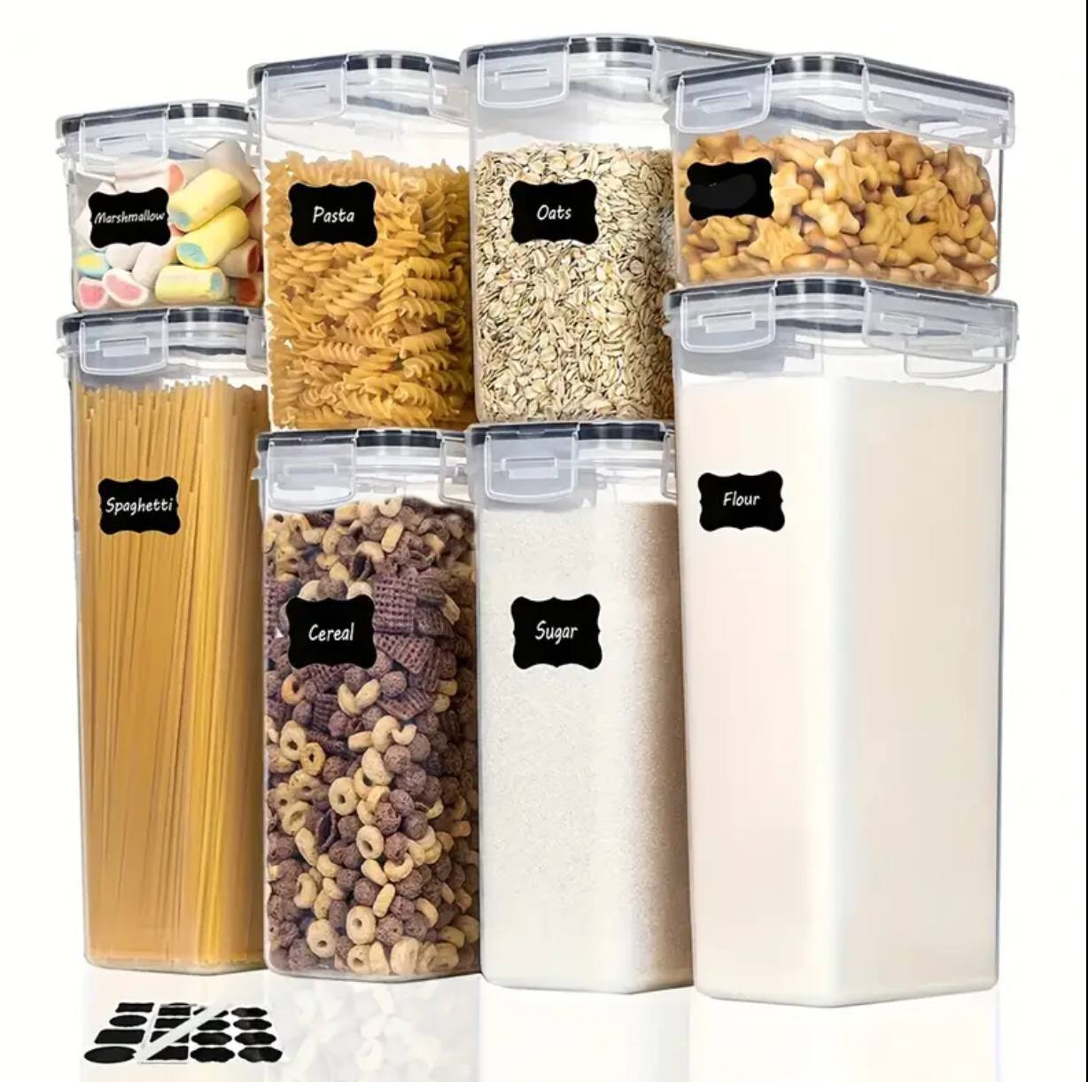 8pc food/cereal pantry storage containers