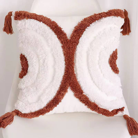 Boho Throw Cover with Tassels
