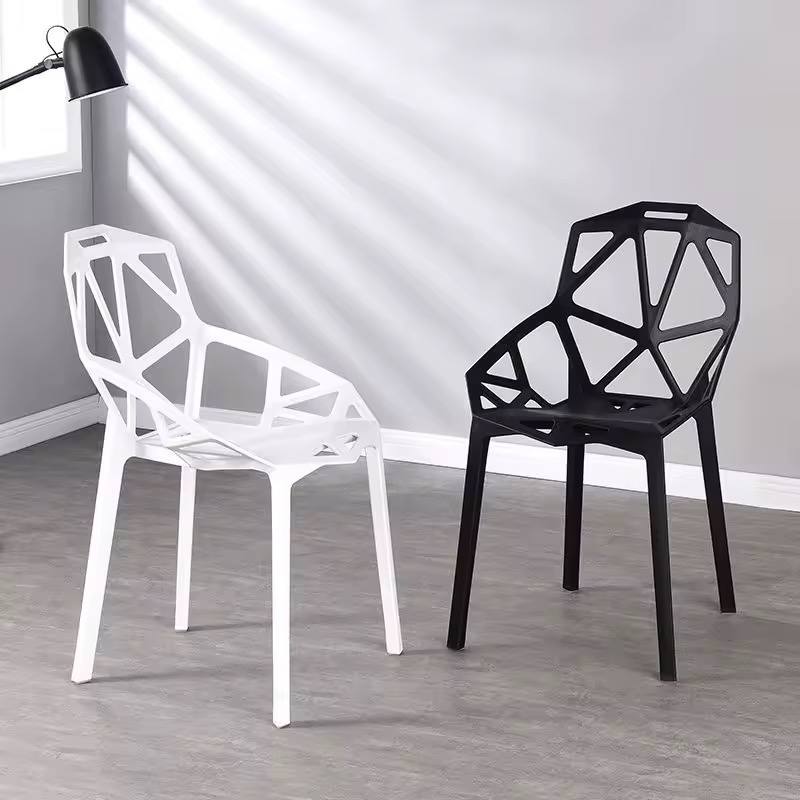 Modern simple geometric pattern like plastic chairs