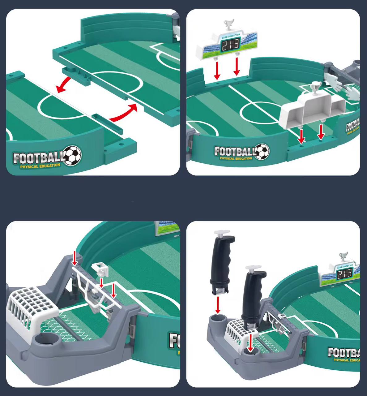 Mini Tabletop Soccer Game Kit Early Educational Football Table Board