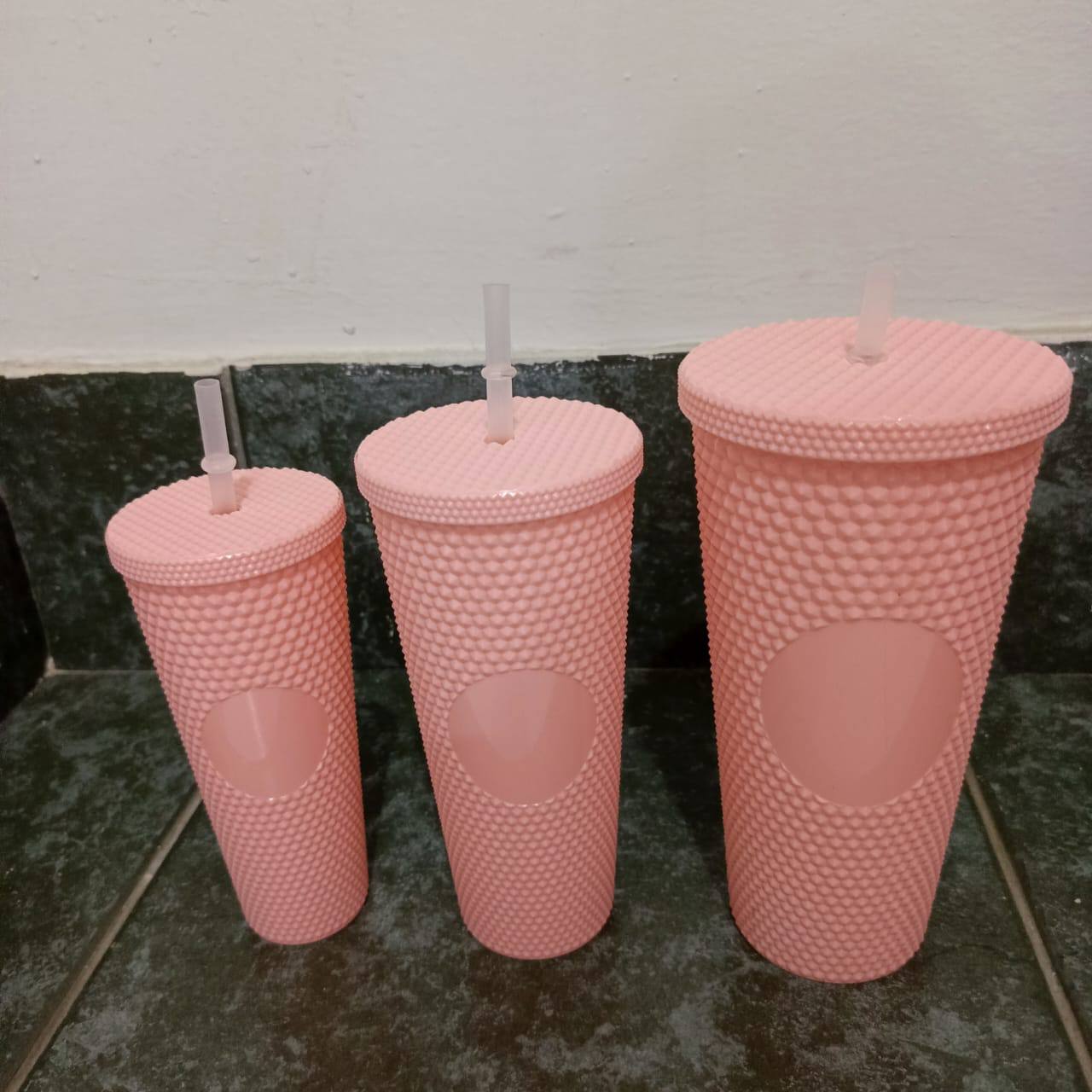 3in1 Starbucks studded tumbler set